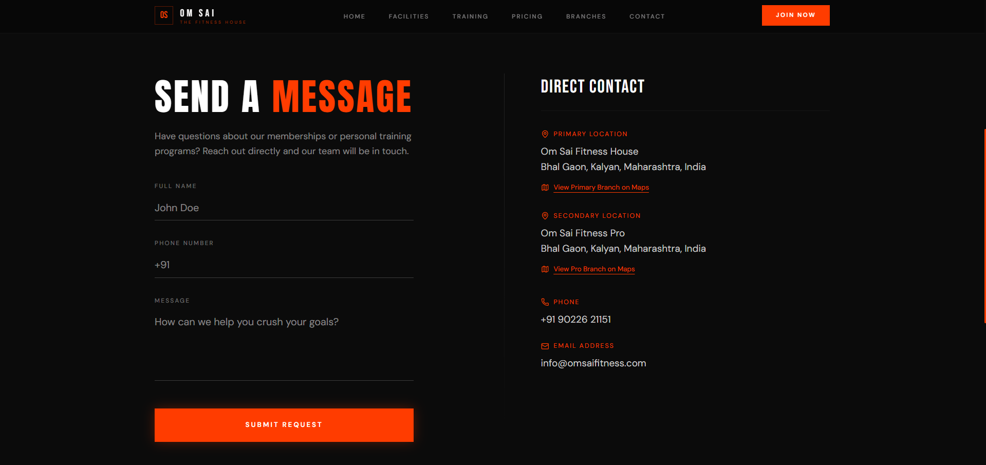 Services & signup screenshot