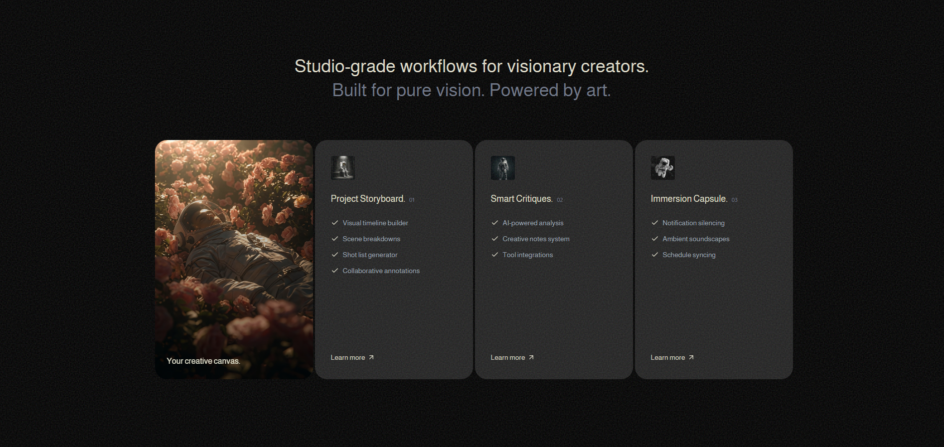 Studio workflow showcase screenshot